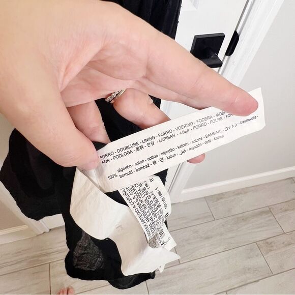 ZARA OPENWORK EMBROIDERED DRESS BLACK | 5107/301 Size S - Picture 12 of 12